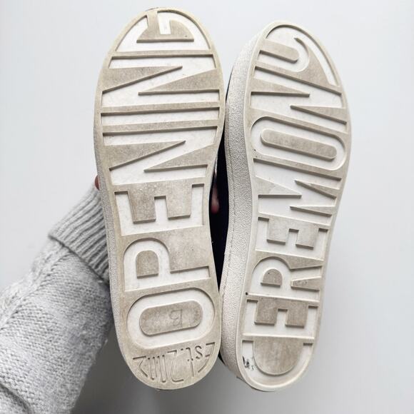 Opening Ceremony Navy White Stripe High Top Slip On Bobby Sneakers Size 9 - Picture 9 of 9